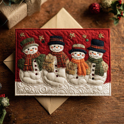 Winter Cheer Quilted Fabric Postcard NCU0PTT2309