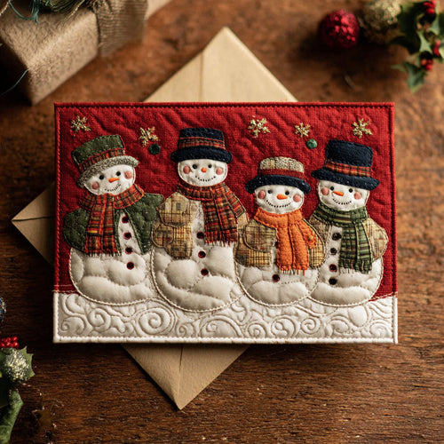 Winter Cheer Quilted Fabric Postcard NCU0PTT2309