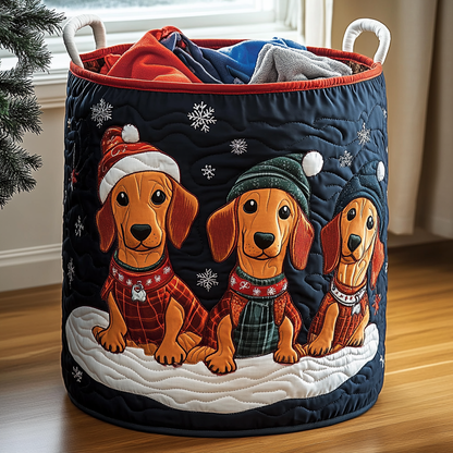 Winter Companions Quilted Laundry Basket NCU0DDK1368