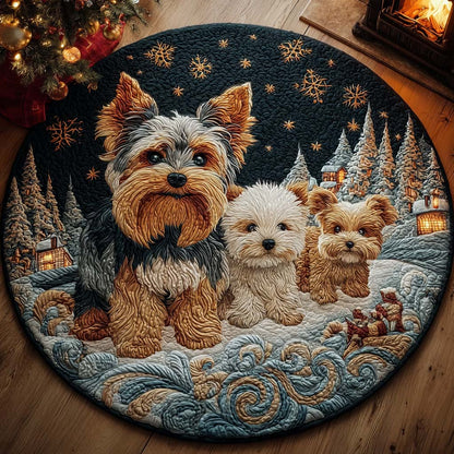 Winter Companions Quilted Round Mat NCU0DQQ031