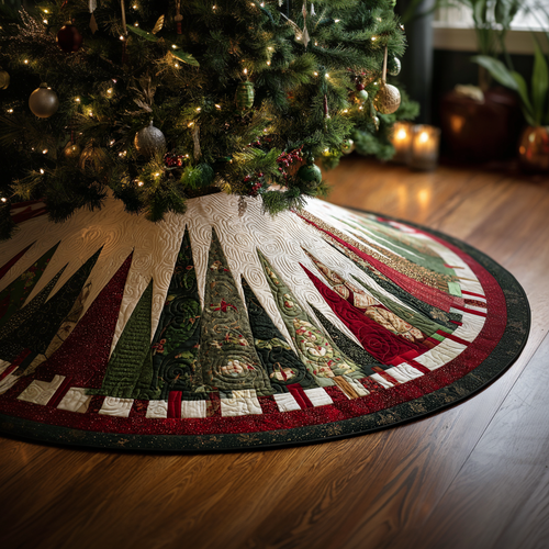 Winter Display Christmas Quilted Tree Skirt NCU0DDK1831