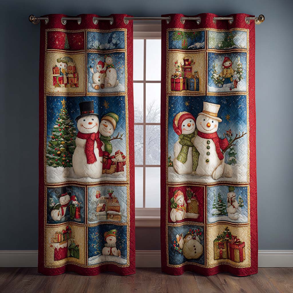 Winter Duo Quilted Curtains NCU0NXD899