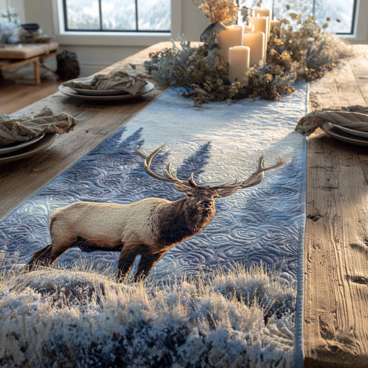 Winter Elk Quilted Table Runner NCU0DV1153