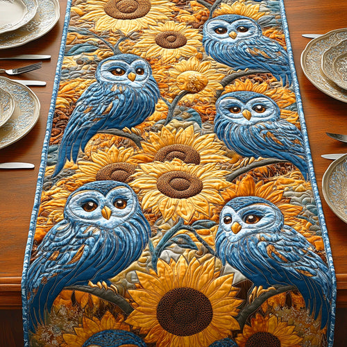 Winter Feathers Quilted Table Runner NCU0NTD686