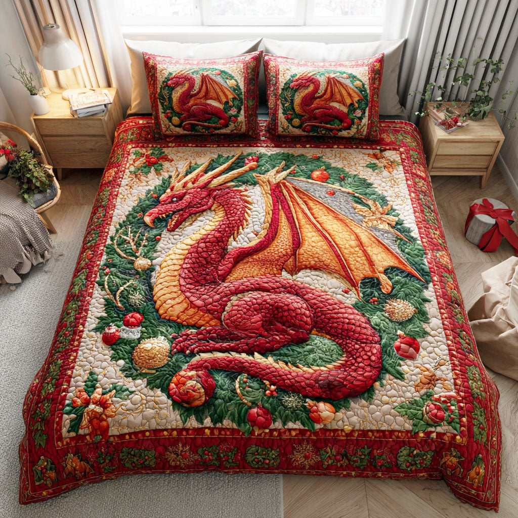 Winter Flame 3-Piece Quilted Bedding Set NCU0NTD546