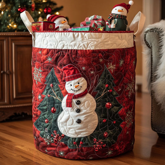 Winter Friend Quilted Laundry Basket NCU0PTT1305