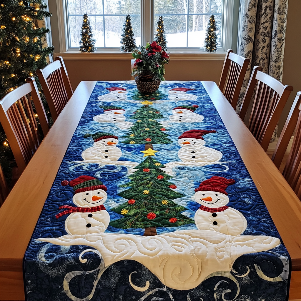 Winter Friends Quilted Table Runner NCU0DDK1312