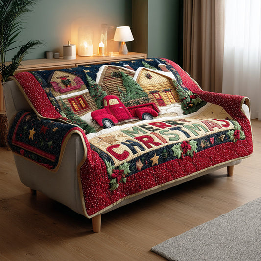 Winter Gift Lane Quilted Sofa Cover NCU0NTD925