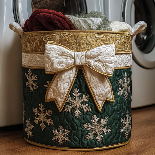 Winter Gift Quilted Laundry Basket NCU0DDK1973