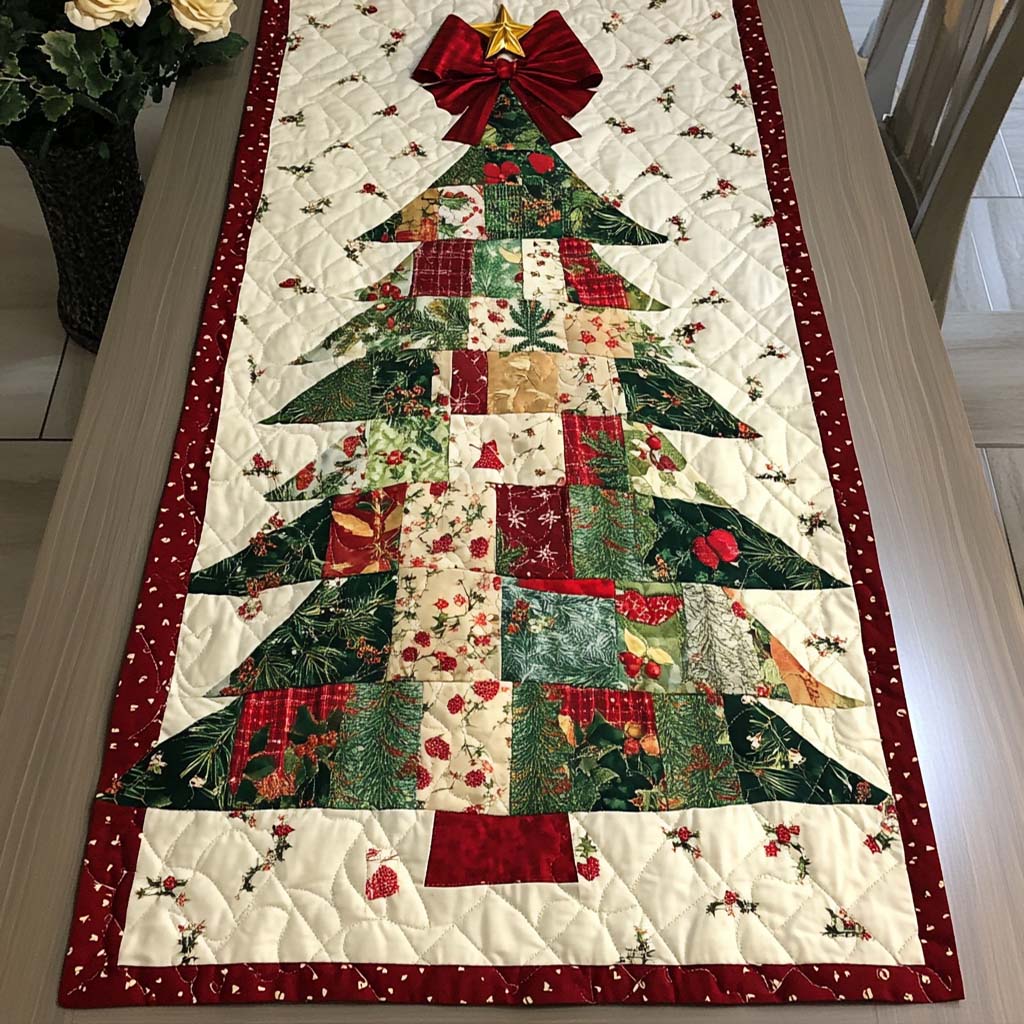 Winter Glow Quilted Table Runner NCU0NNT1665