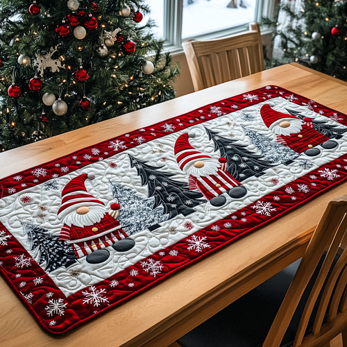 Winter Gnome Quilted Table Runner NCU0DDK1320