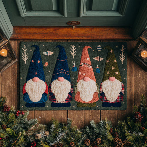 Winter Gnome Trio Doormat NCU0TV587