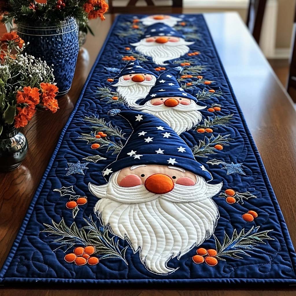 Winter Gnomes Quilted Table Runner NCU0NNT2589