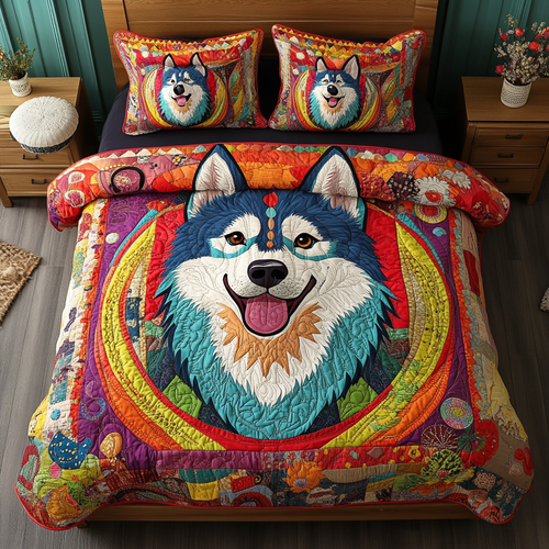 Winter Howl 3-Piece Quilted Bedding Set NCU0PVL312