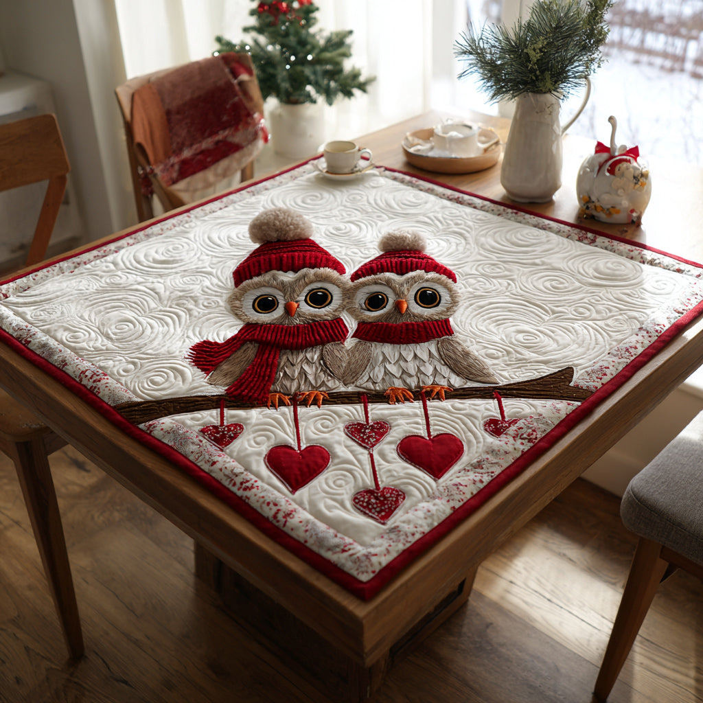 Winter Hug Owls Table Topper NCU0HNH127