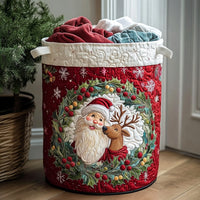 Winter Hug Quilted Laundry Basket NCU0DV828
