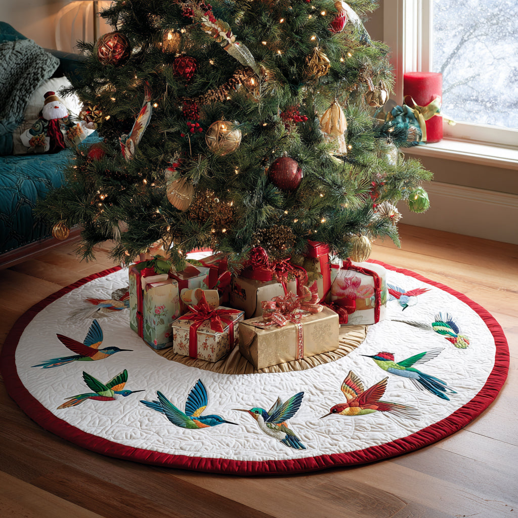 Winter Hum Christmas Quilted Tree Skirt NCU0DV1347