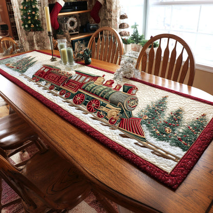 Winter Locomotive Quilted Table Runner NCU0NTV348