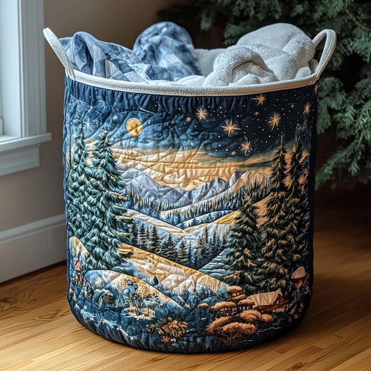 Winter Lodge Quilted Laundry Basket NCU0NNT1649