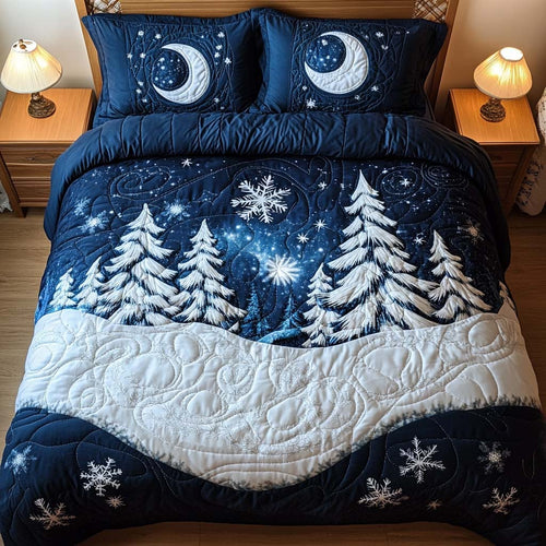 Winter Magic 3-Piece Quilted Bedding Set NCU0NNT1781