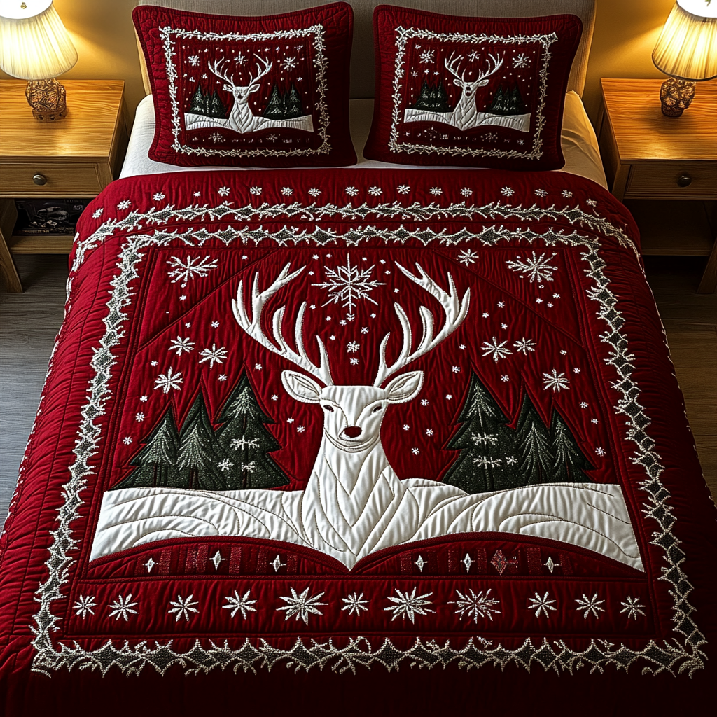 Winter Majesty 3-Piece Quilted Bedding Set NCU0VH512