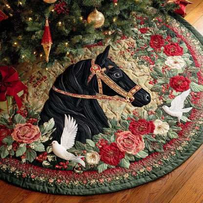 Winter Mane Grace Christmas Quilted Tree Skirt NCU0NTD798
