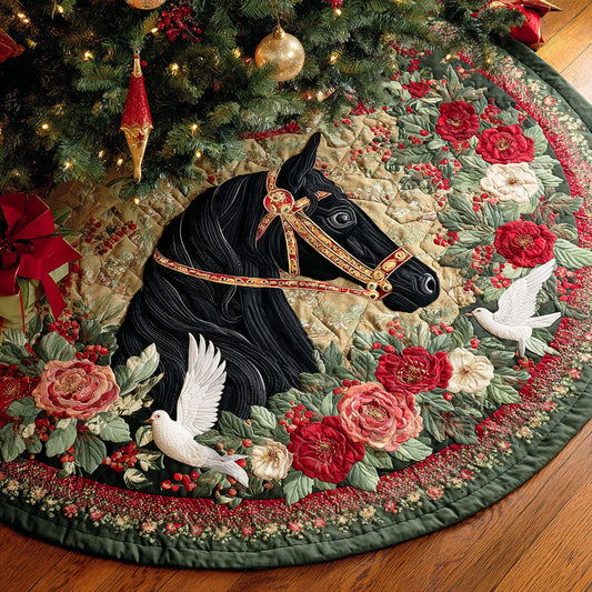Winter Mane Grace Christmas Quilted Tree Skirt NCU0NTD798