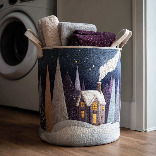 Winter Monastery Quilted Laundry Basket NCU0HNH079