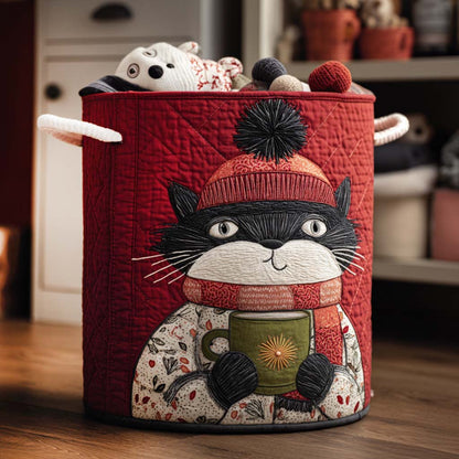 Winter Mug Quilted Laundry Basket NCU0NNT1848