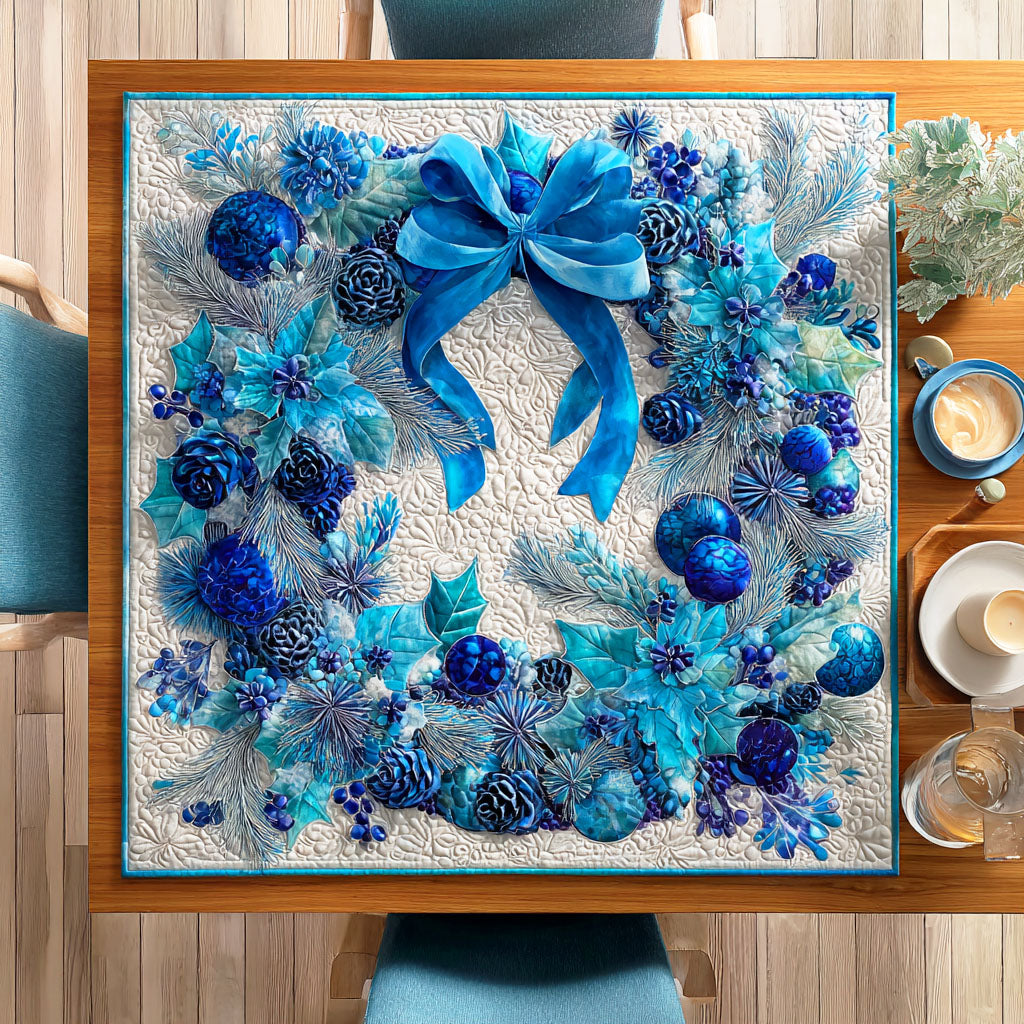 Winter Ocean Frost Quilted Table Topper NCU0NTD486