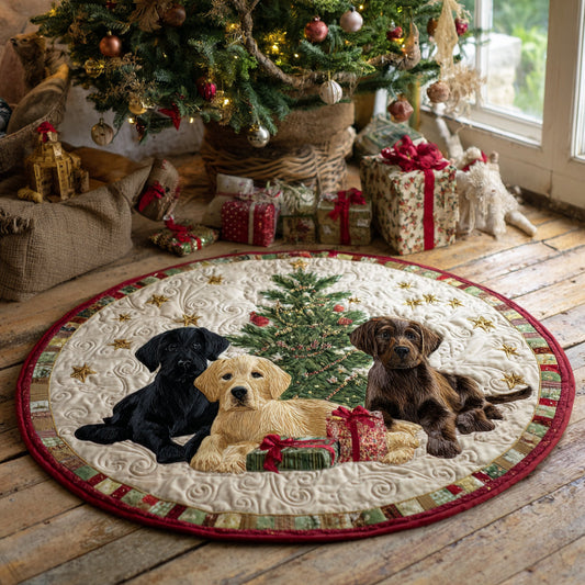 Winter Paws Quilted Round Mat NCU0DV1359