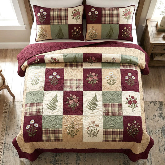 Winter Pine 3-Piece Quilted Bedding Set NCU0NTV1007
