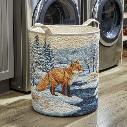 Winter Pines Quilted Laundry Basket NCU0NTD137