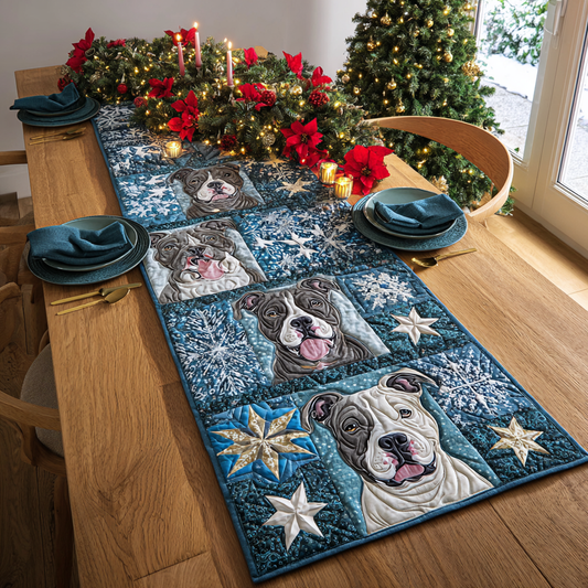 Winter Pitbull Quilted Table Runner NCU0DDK1531