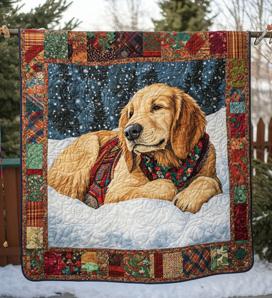 Winter Retriever Quilted Blanket NCU0PT503