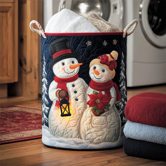 Winter Romance Quilted Laundry Basket NCU0TH3177