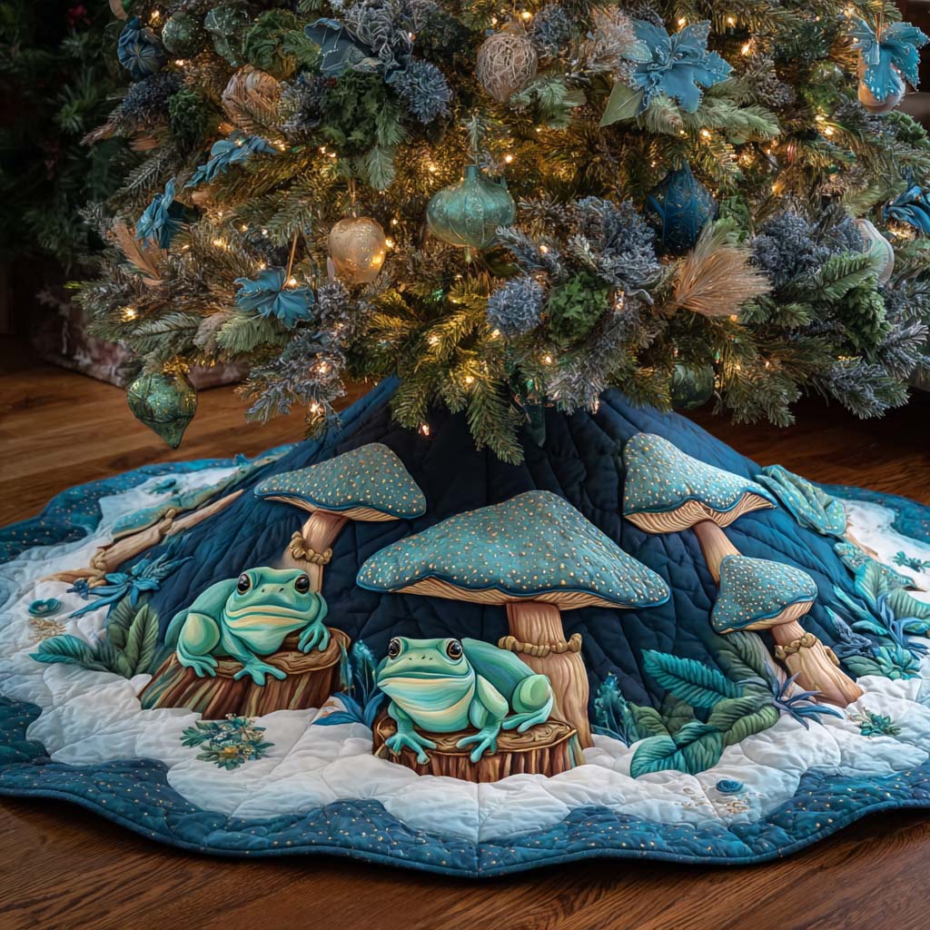 Winter Shroom Valley Quilted Tree Skirt NCU0NXD1067