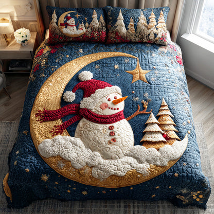 Winter Snow Parade 3-Piece Quilted Bedding Set NCU0NTD659