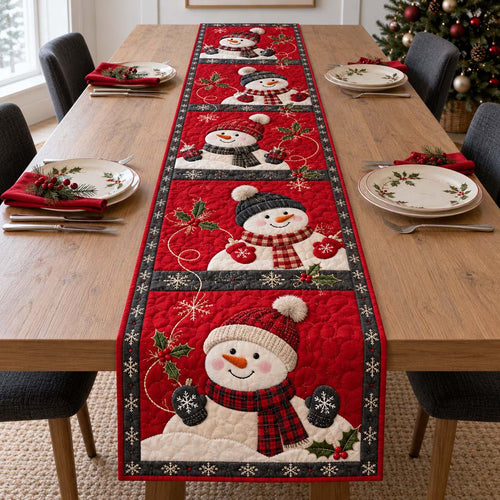 Winter Snowman Quilted Table Runner NCU0HNH1320