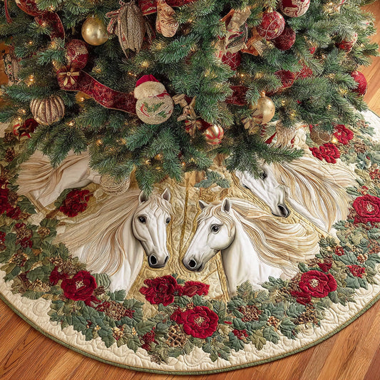 Winter Stable Glow Christmas Quilted Tree Skirt NCU0NTD790