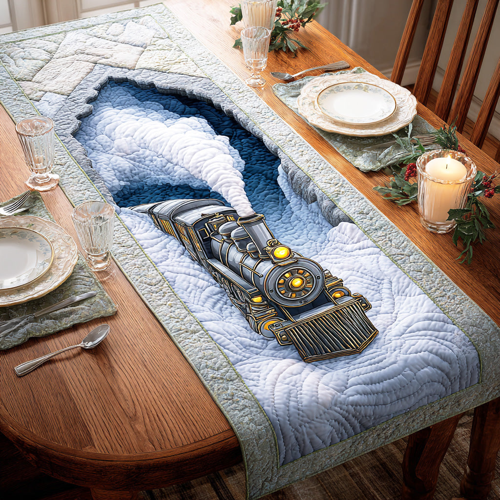 Winter Steam Ride Quilted Table Runner NCU0NTD652