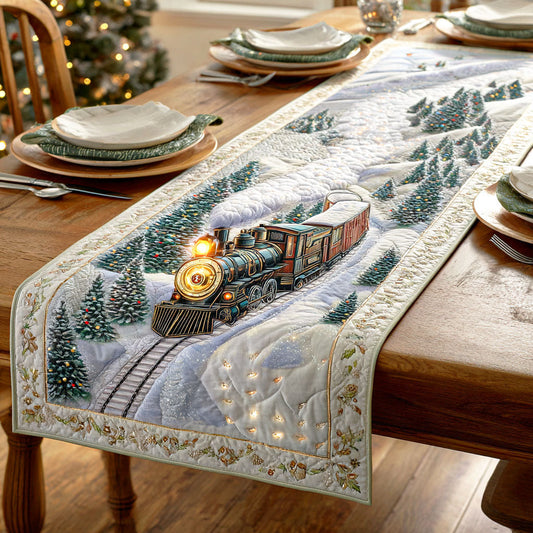 Winter Train Quilted Table Runner NCU0NTD529