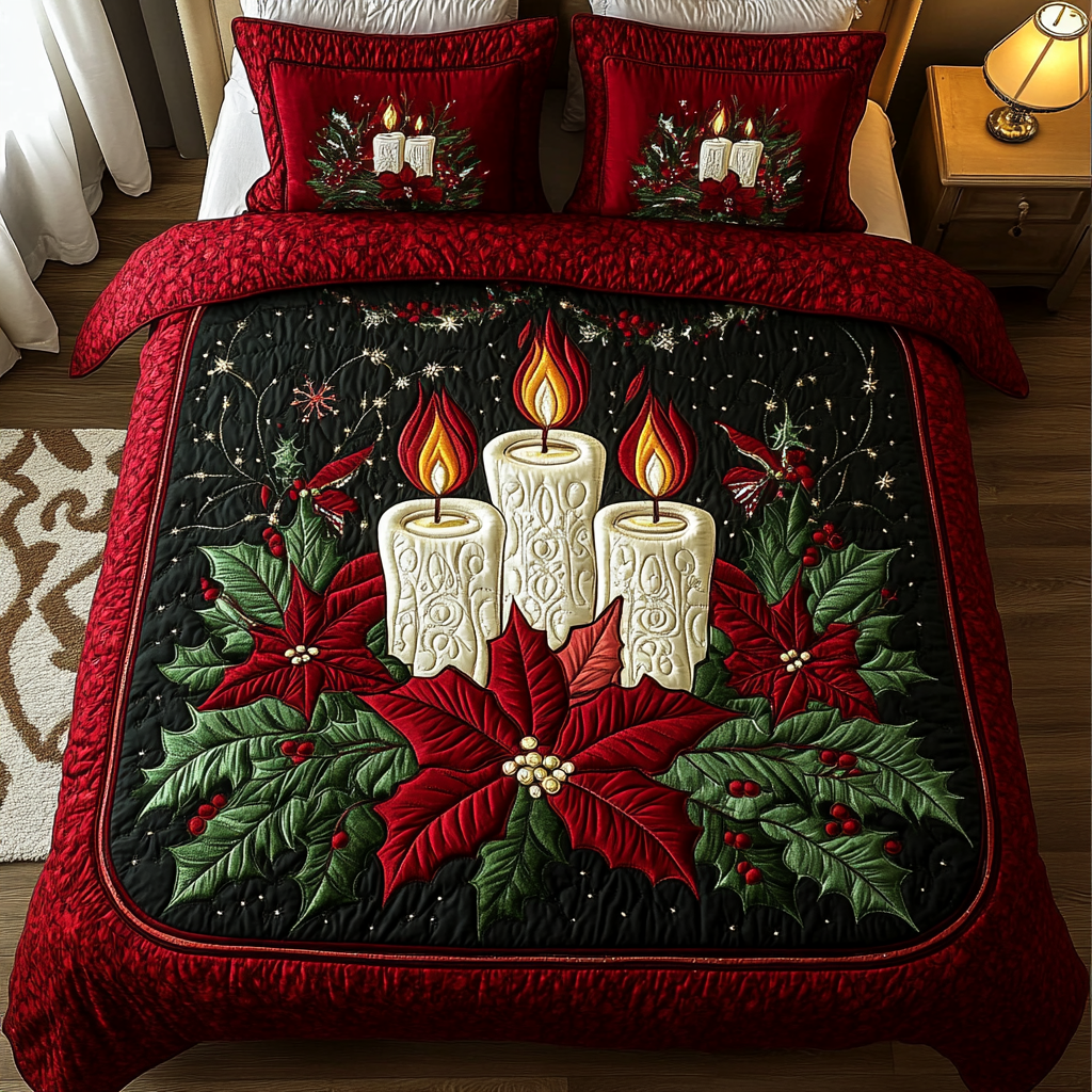 Winter Warmth 3-Piece Quilted Bedding Set NCU0VH391