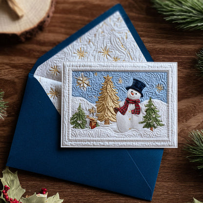 Winter Whimsy Quilted Fabric Postcard NCU0PTT2312