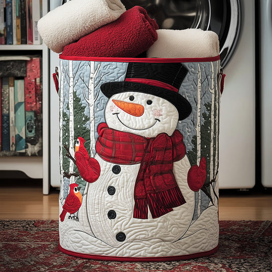 Winter Whimsy Quilted Laundry Basket NCU0TH3173