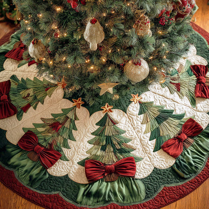 Winter Whirl Bliss Christmas Quilted Tree Skirt NCU0NTD750
