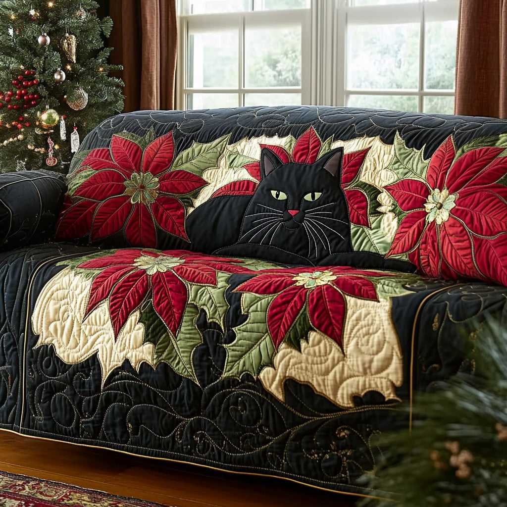 Winter Whisker Magic Quilted Sofa Cover NCU0DV1292