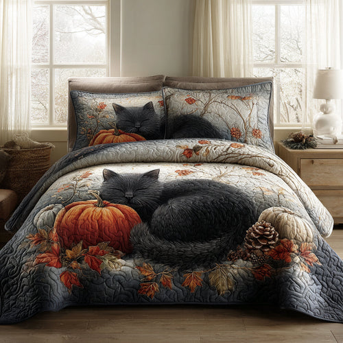 Winter Whiskers 3-Piece Quilted Bedding Set NCU0DV1293