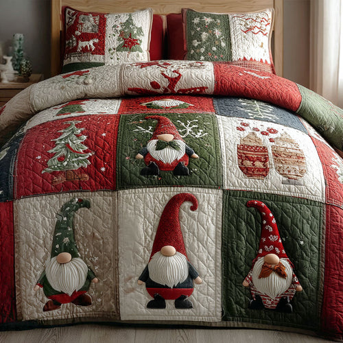 Winter Whiskers 3-Piece Quilted Bedding Set NCU0PTT1628