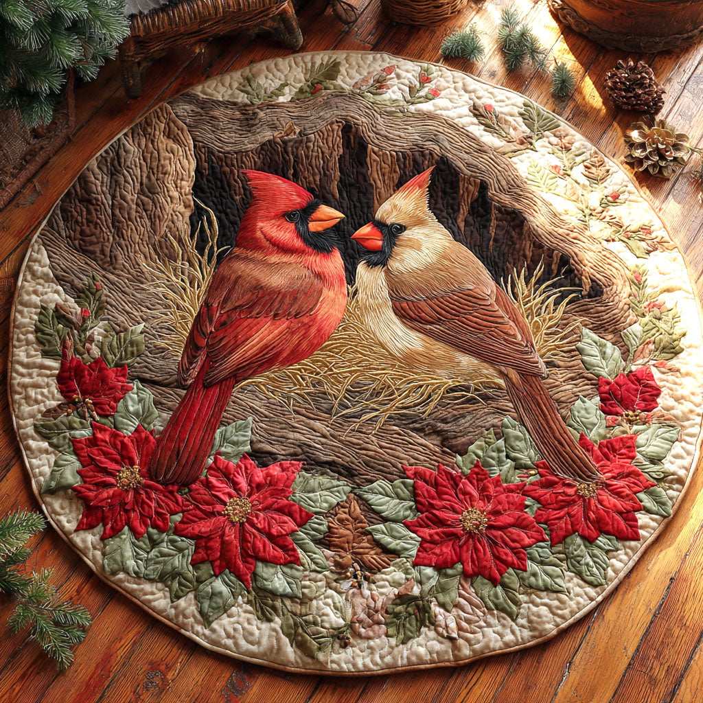Winter Whisper Quilted Round Mat NCU0NTV679